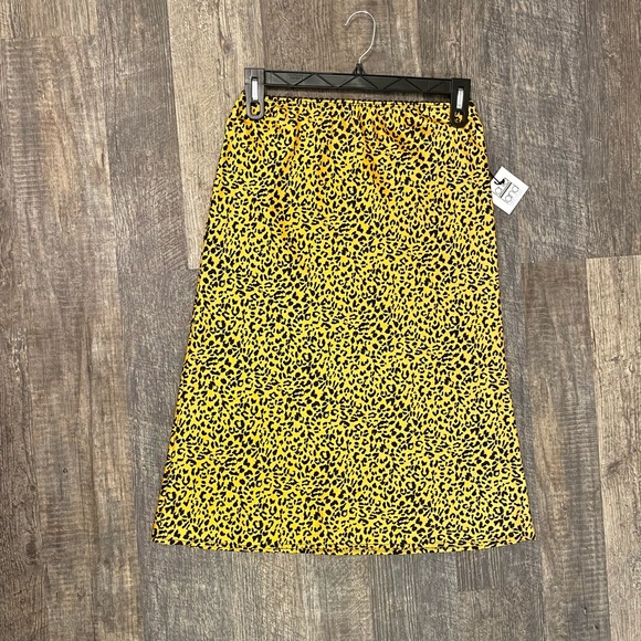 Nordstrom La La Land Straight Pencil Leopard Print Satin Midi Slip Skirt NWT - Picture 3 of 9